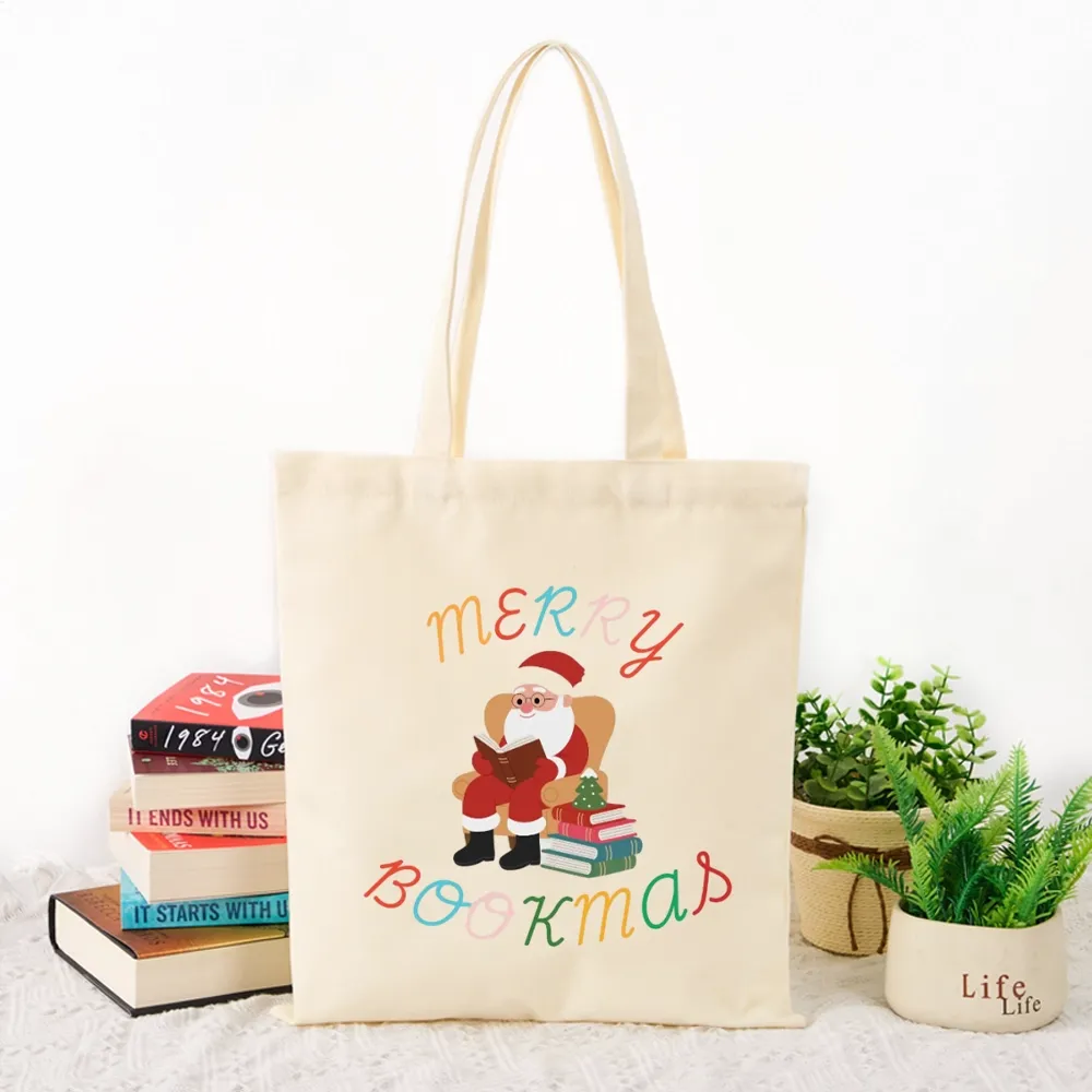 Pagewings Merry Bookmas Christmas Tote Bag