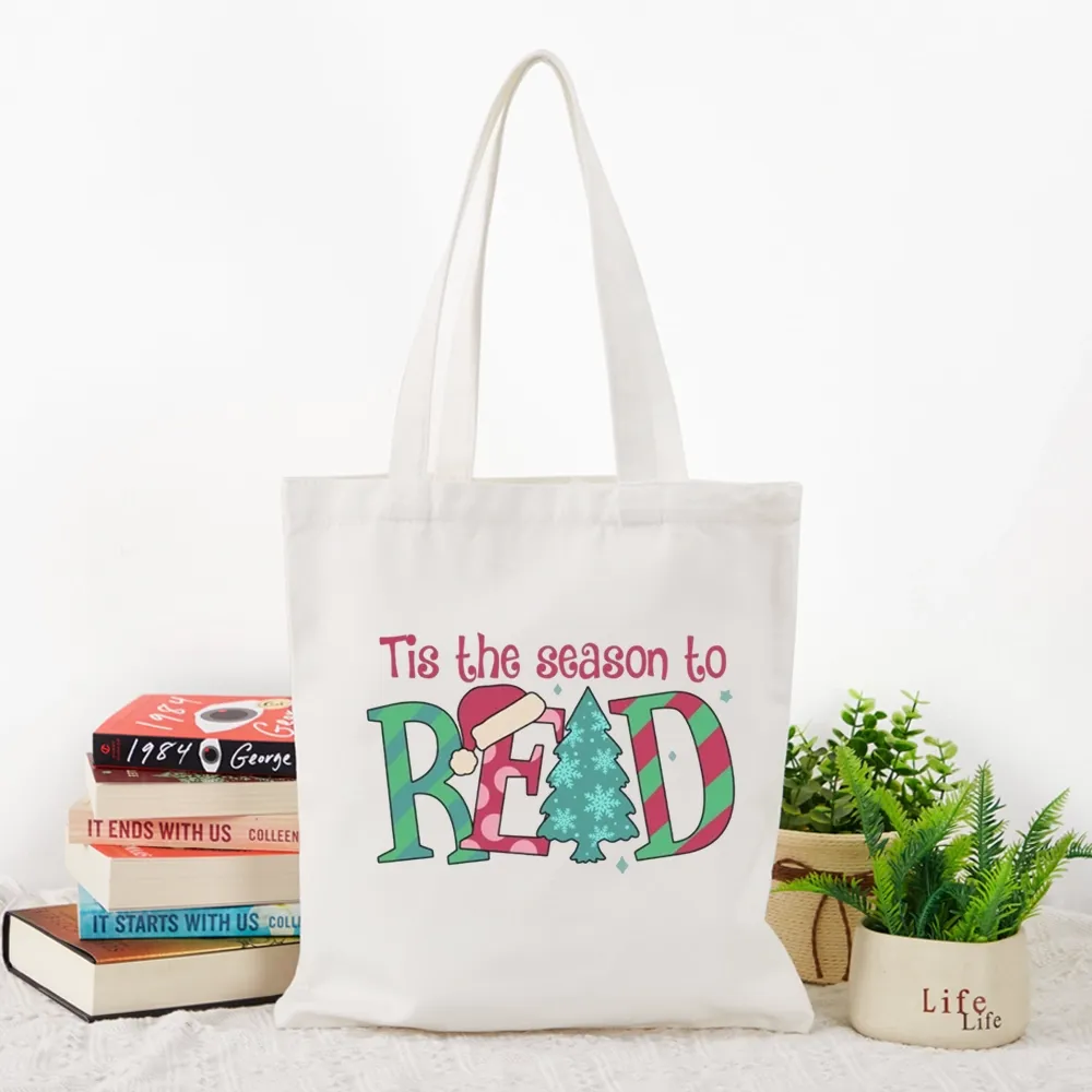 Pagewings Christmas Reading Tote Bag