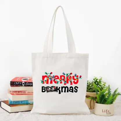 Pagewings Christmas Book Tote Bag