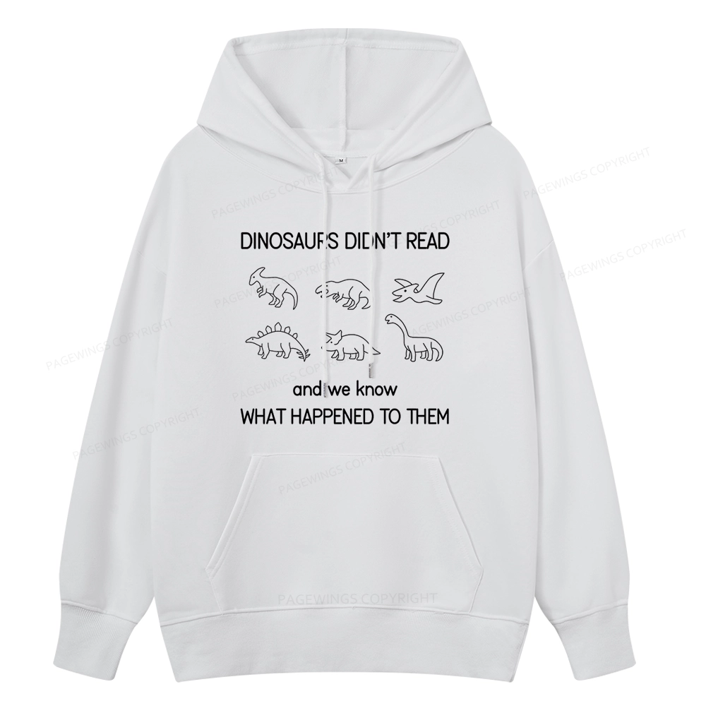 Pagewings Dinosaur Didn't Read Book Unisex Classic Hoodie