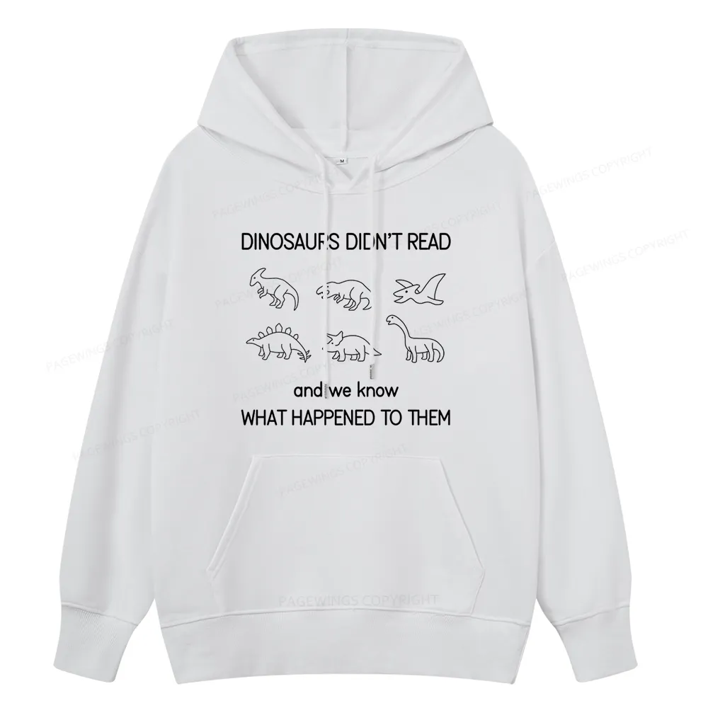 Pagewings Dinosaur Didn't Read Book Unisex Classic Hoodie