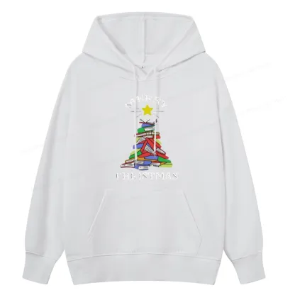 Pagewings Merry Christmas Book Tree Unisex Classic Hoodie