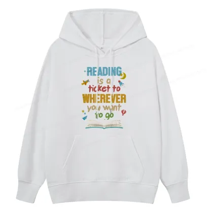 Pagewings Reading Is A Ticket Unisex Classic Hoodie