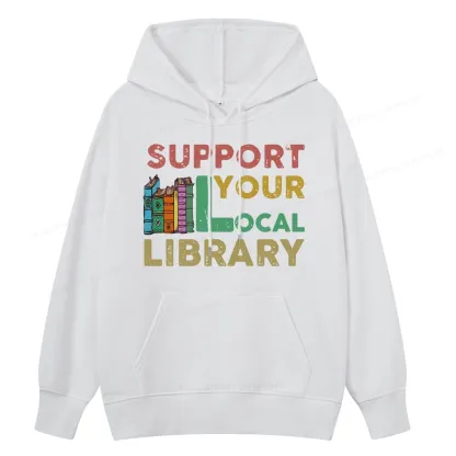 Pagewings Support Your Local Library Unisex Classic Hoodie