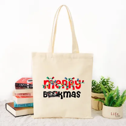 Pagewings Christmas Book Tote Bag