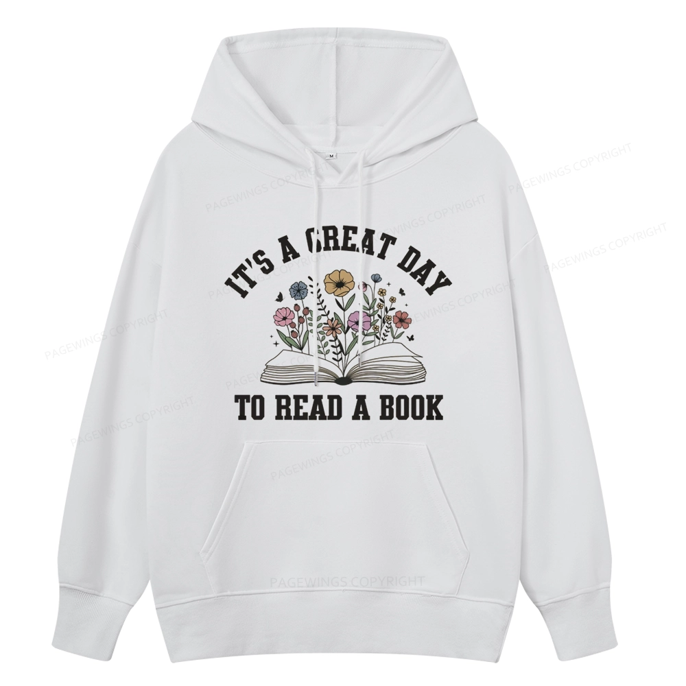 Pagewings It's Great Day to Read a Book Unisex Classic Hoodie