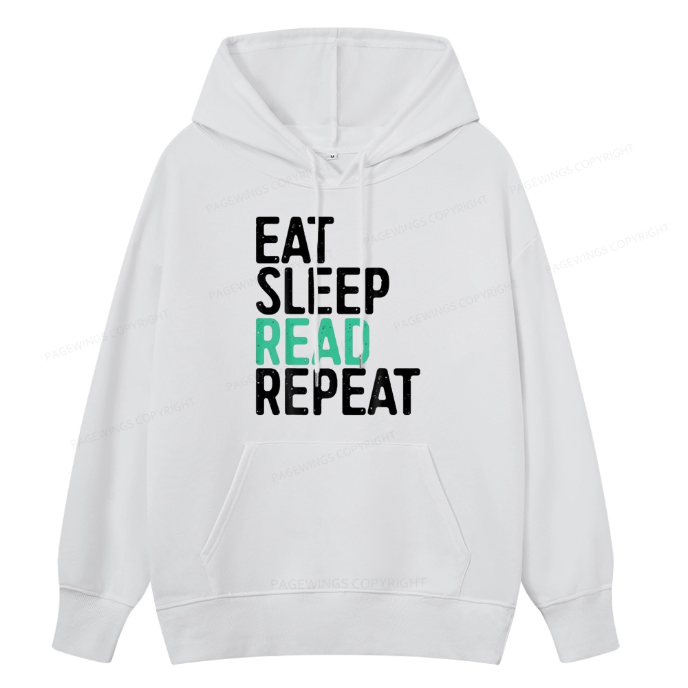 Pagewings Eat Sleep Read Repeat Unisex Classic Hoodie