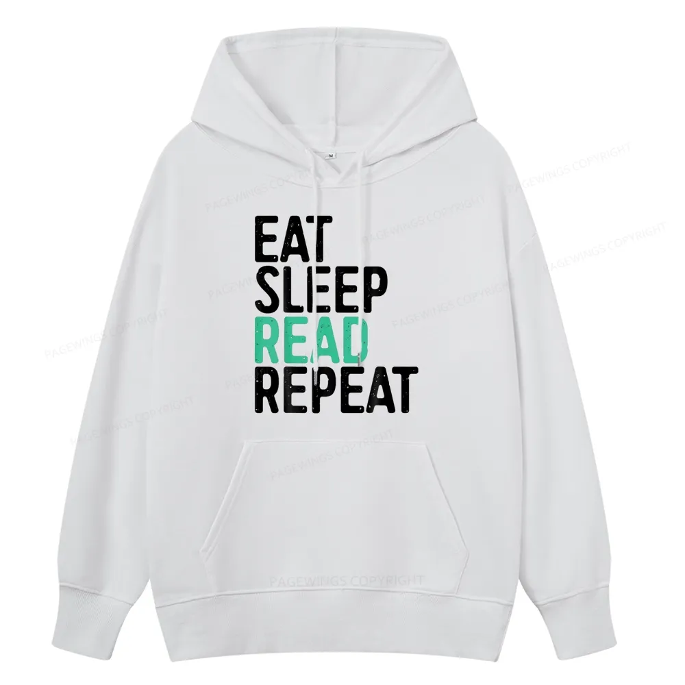 Pagewings Eat Sleep Read Repeat Unisex Classic Hoodie