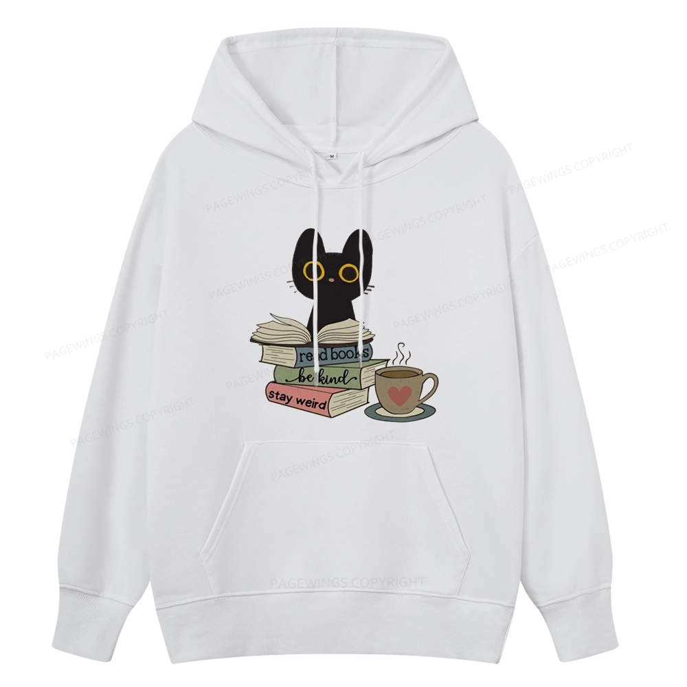 Pagewings Read Books Be Kind Stay Weird Unisex Classic Hoodie