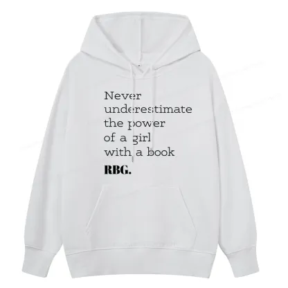 Pagewings Never Underestimate The Power Of a Girl With a Book Unisex Classic Hoodie