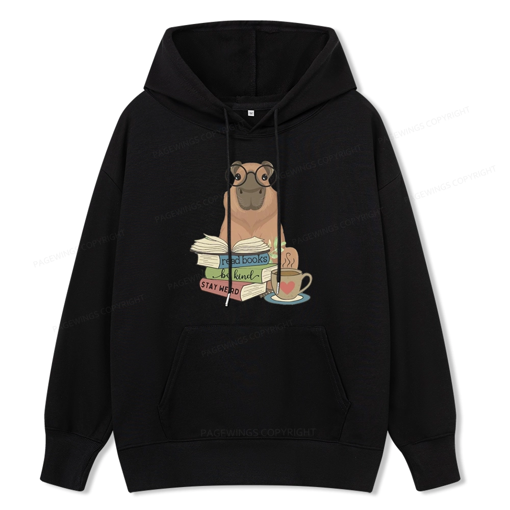 Pagewings Capybara Reading Unisex Classic Hoodie