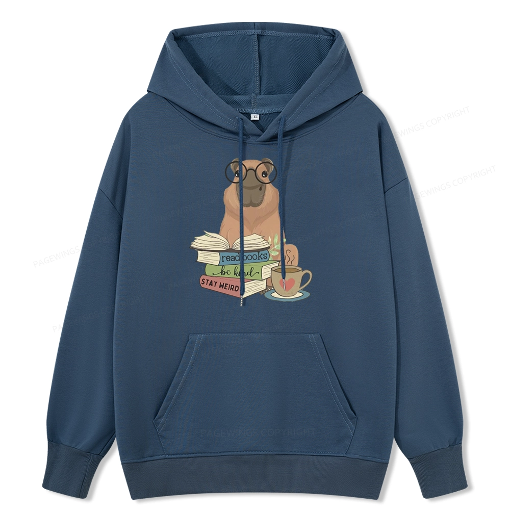 Pagewings Capybara Reading Unisex Classic Hoodie