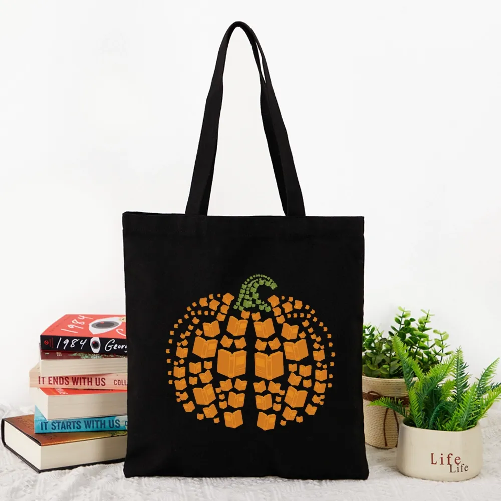 Pagewings Thanksgiving Book Pumpkin Tote Bag