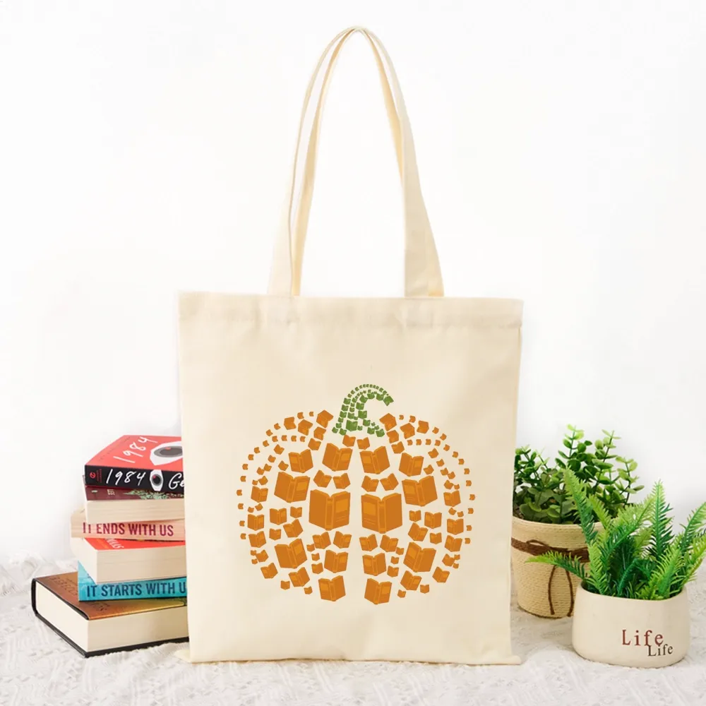 Pagewings Thanksgiving Book Pumpkin Tote Bag