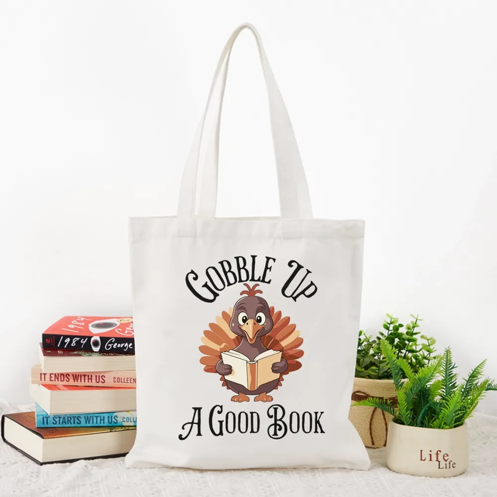 Pagewings Thanksgiving A Good Book Tote Bag