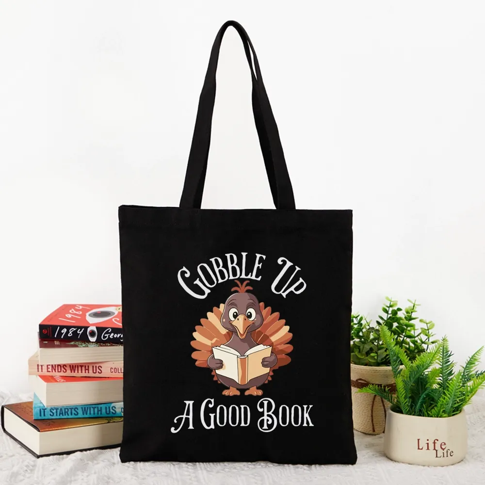 Pagewings Thanksgiving A Good Book Tote Bag