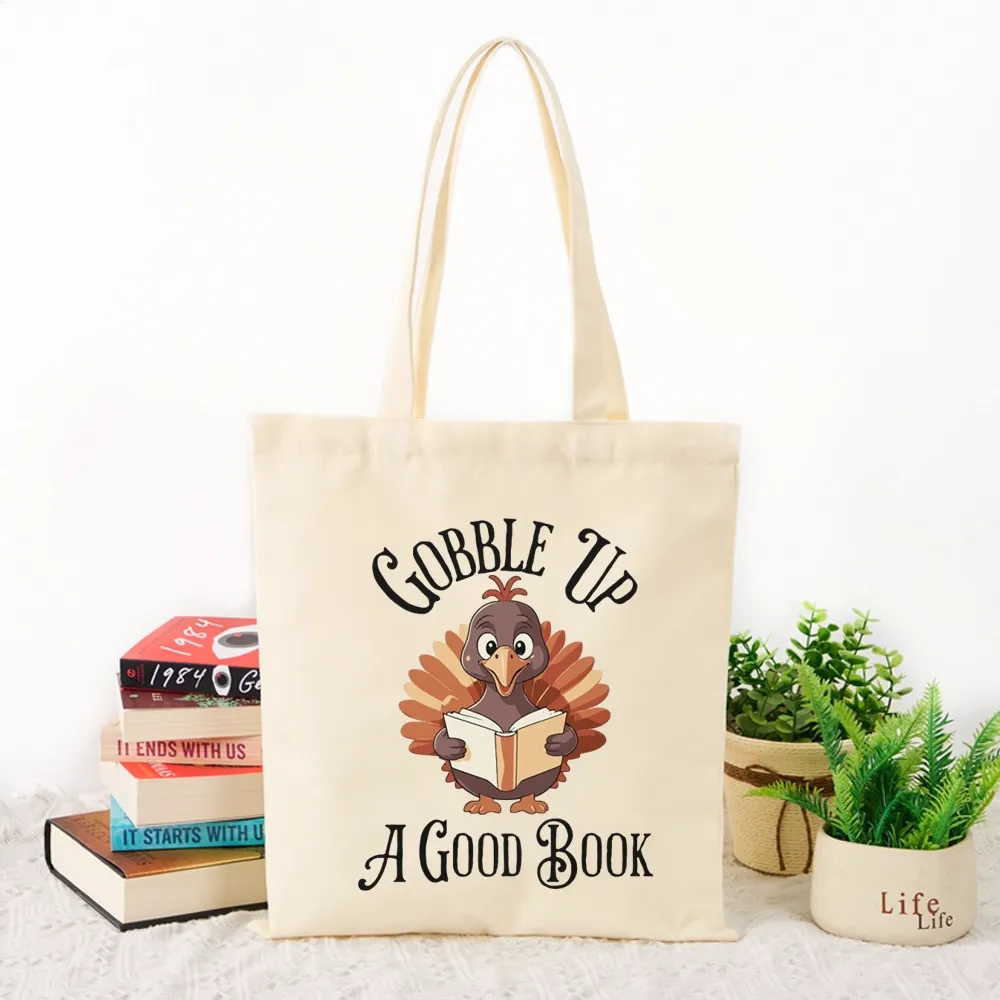 Pagewings Thanksgiving A Good Book Tote Bag