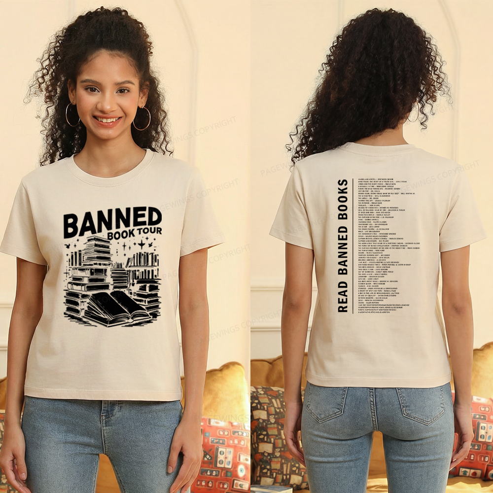 Pagewings Banned Books Tour Women's Washed T-shirt