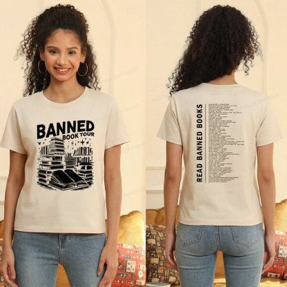 Pagewings Banned Books Tour Women's Washed T-shirt