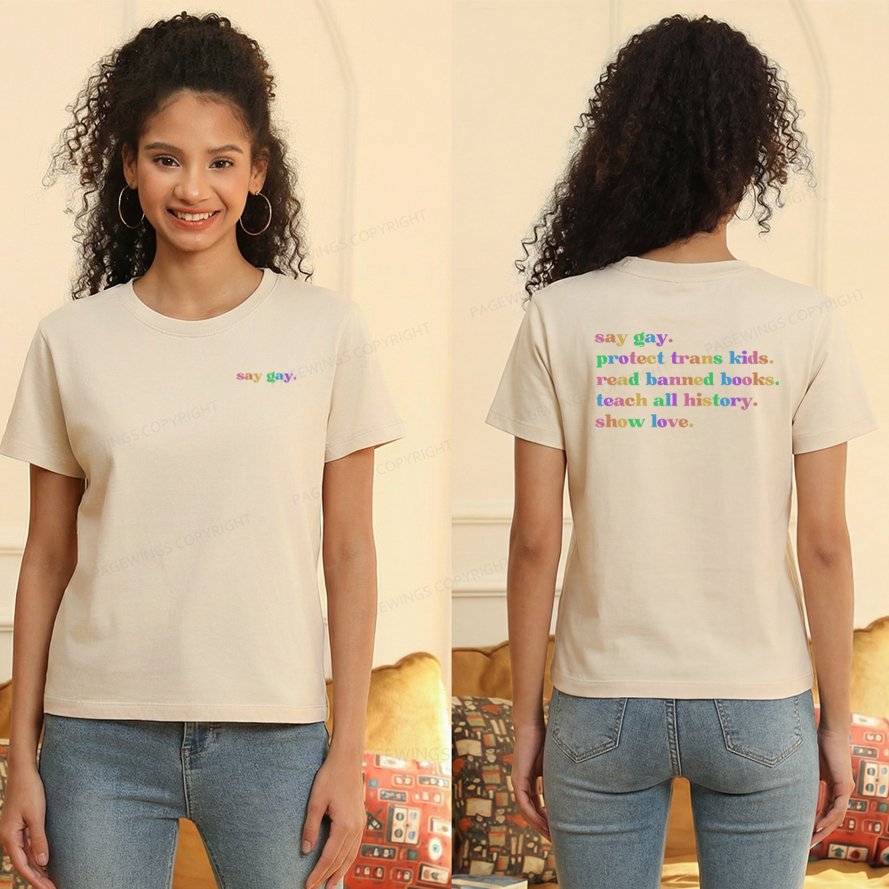 Pagewings Read Banned Books Women's Washed T-shirt