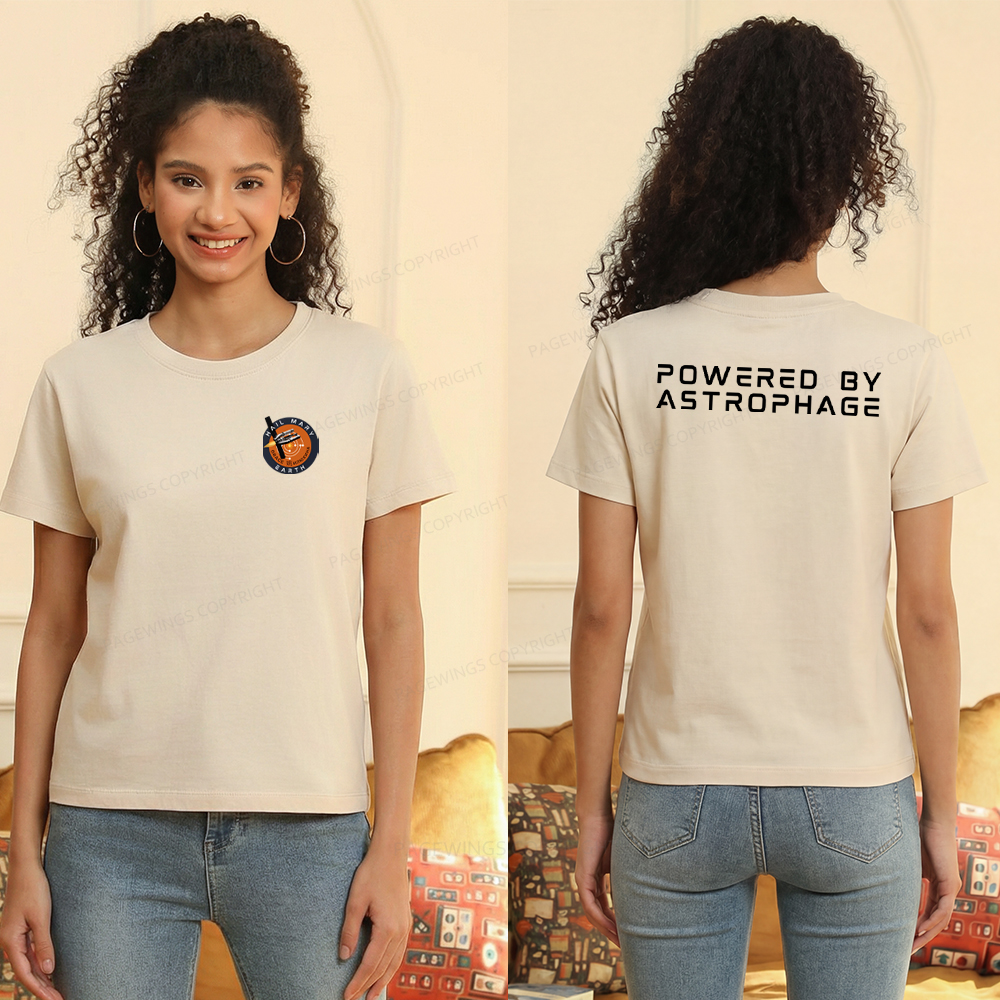 Pagewings Powered By Astrophage Women's Washed T-shirt