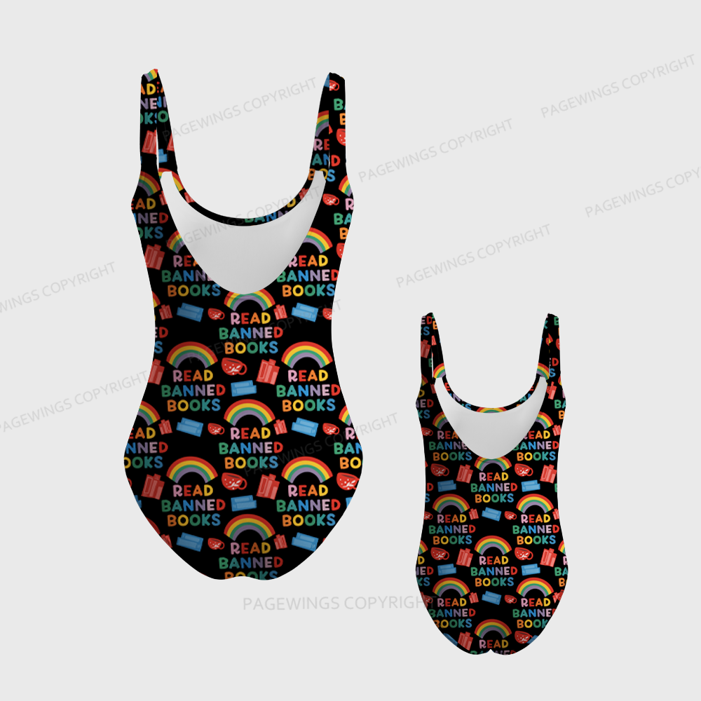 Pagewings Read Banned Books One-Piece Swimsuit 