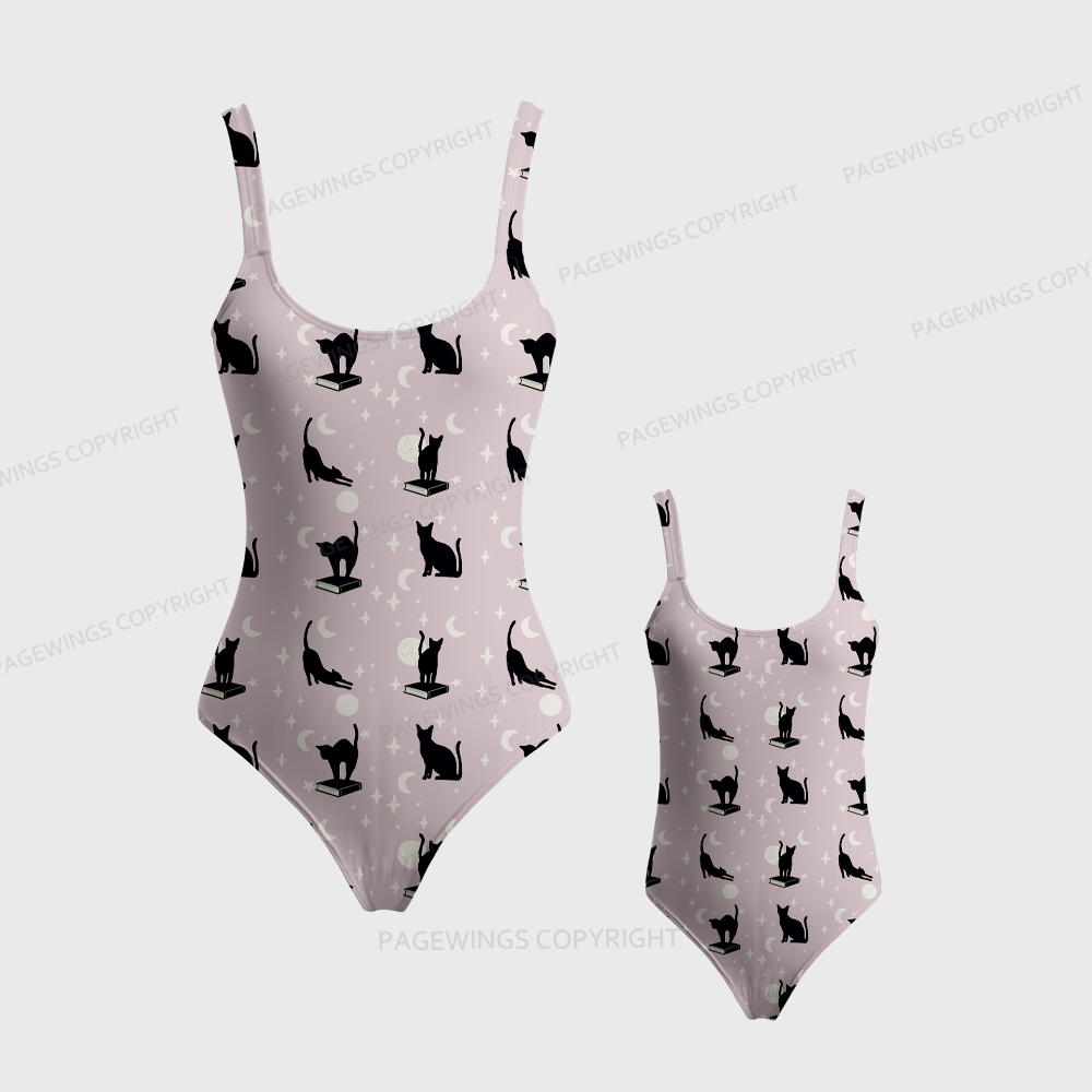 Pagewings Books Cats One-Piece Swimsuit 