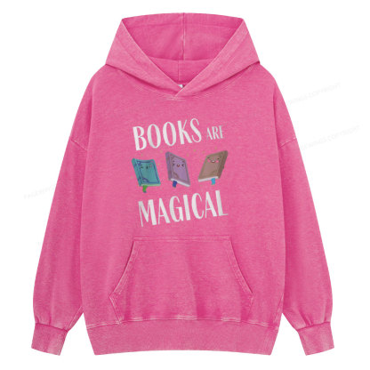 Pagewings Books Magical Unisex Washed Hoodie