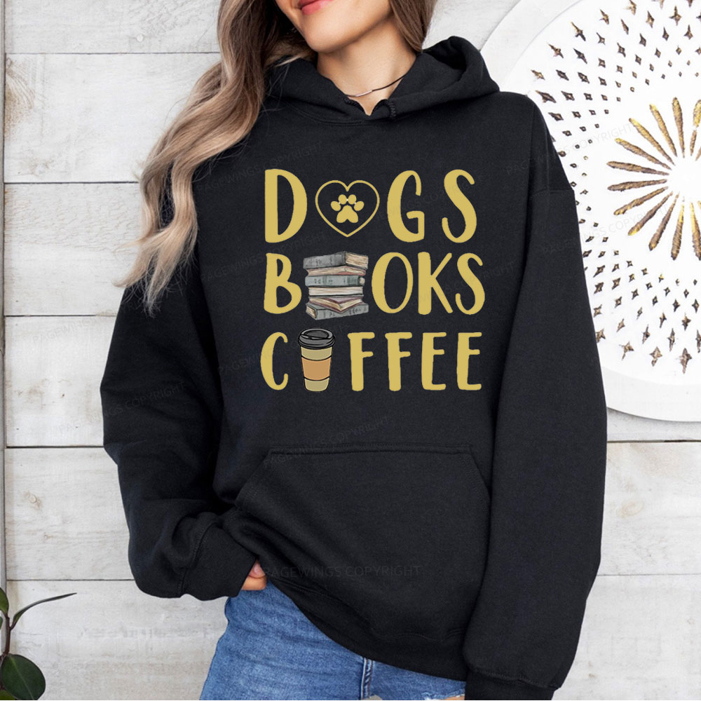 Pagewing Dogs, Books, Coffee Unisex Classic Hoodie