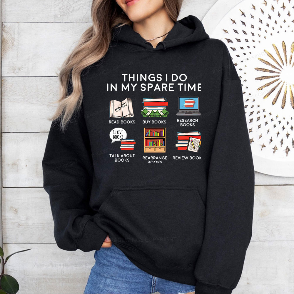 Pagewings Books Reading In My Spare Time Unisex Classic Hoodie
