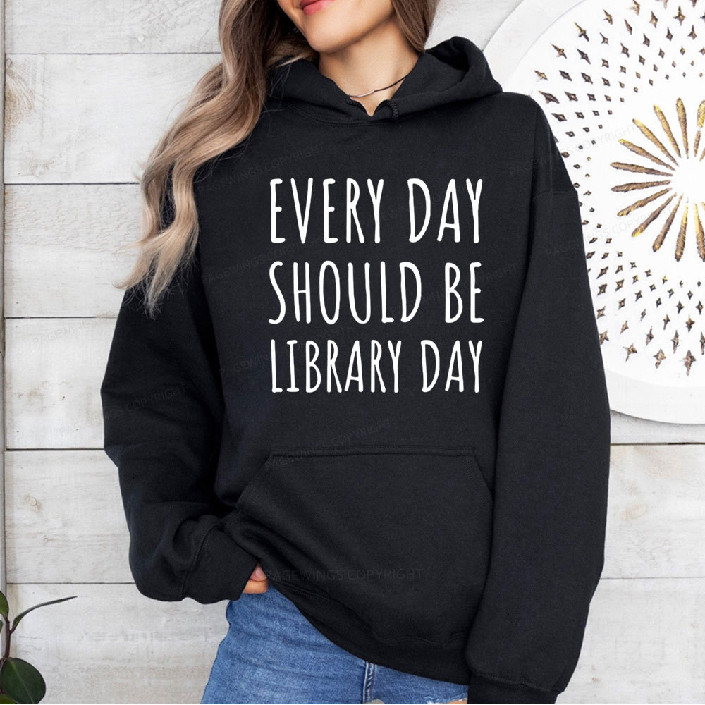 Pagewings Library Day Media Specialist Unisex Classic Hoodie