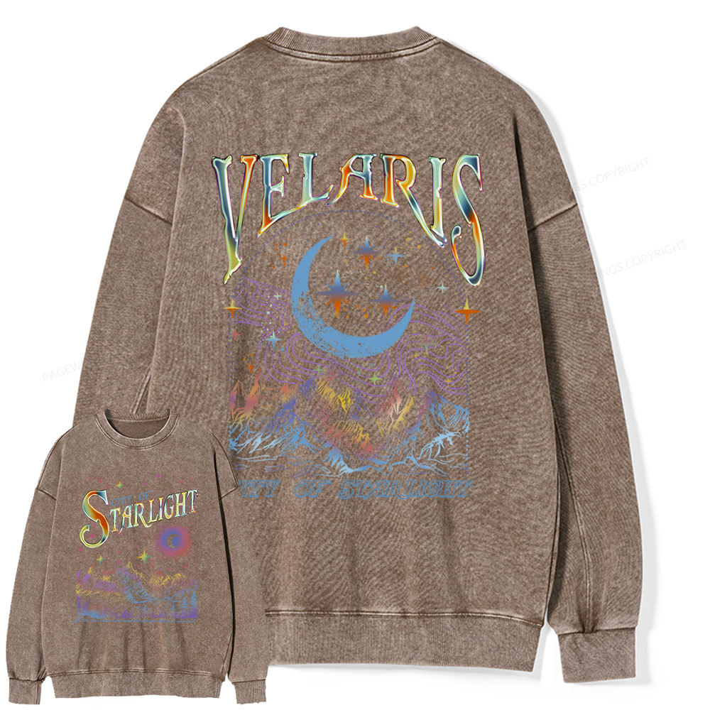 Pagewings Velaris City Of Starlight ACOTAR Two-Sided Unisex Washed Swe