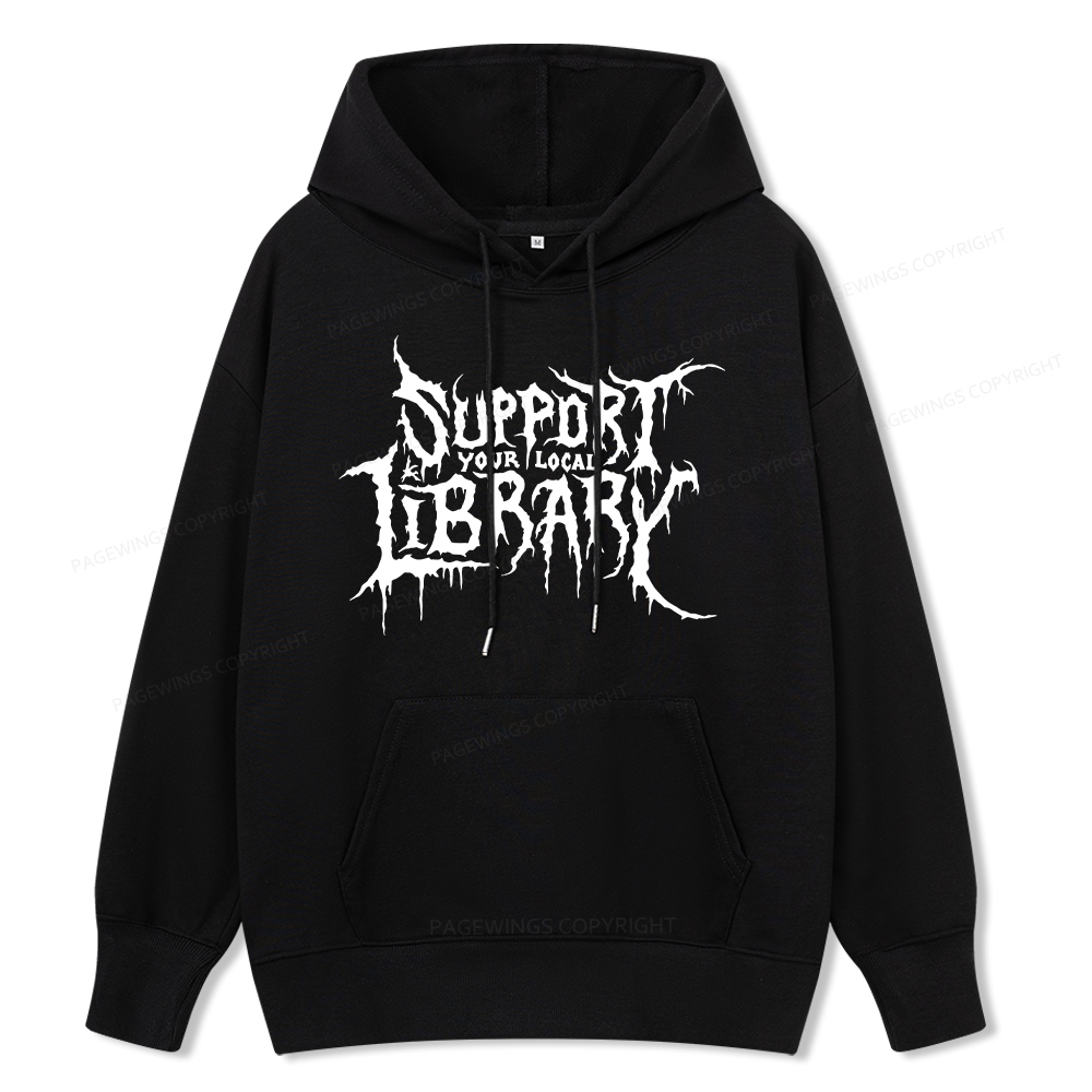 Pagewings Support Your Local Library Unisex Classic Hoodie