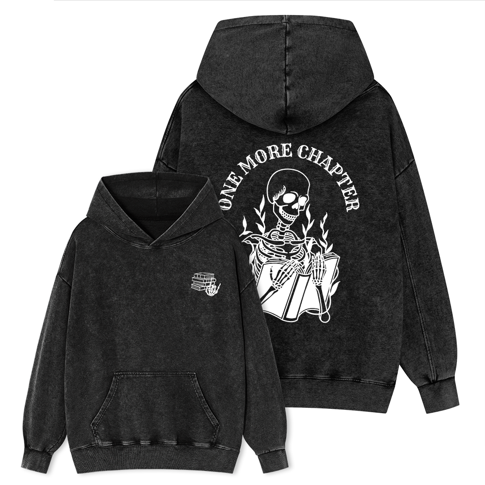 Pagewings One More Chapter Unisex Washed Hoodie