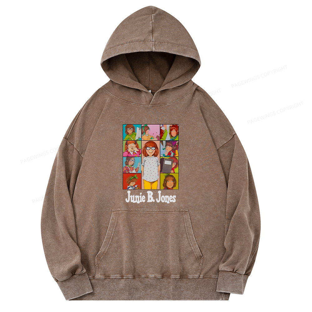 Pagewings Junie B Jones Unisex Washed Hoodie