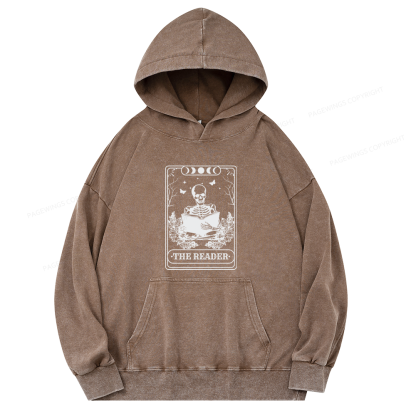 Pagewings The Reader Unisex Washed Hoodie