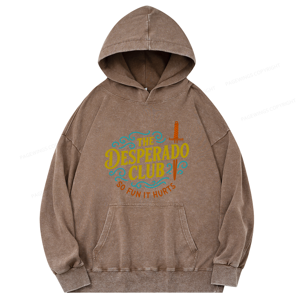 Pagewings The Desperado Club Unisex Washed Hoodie