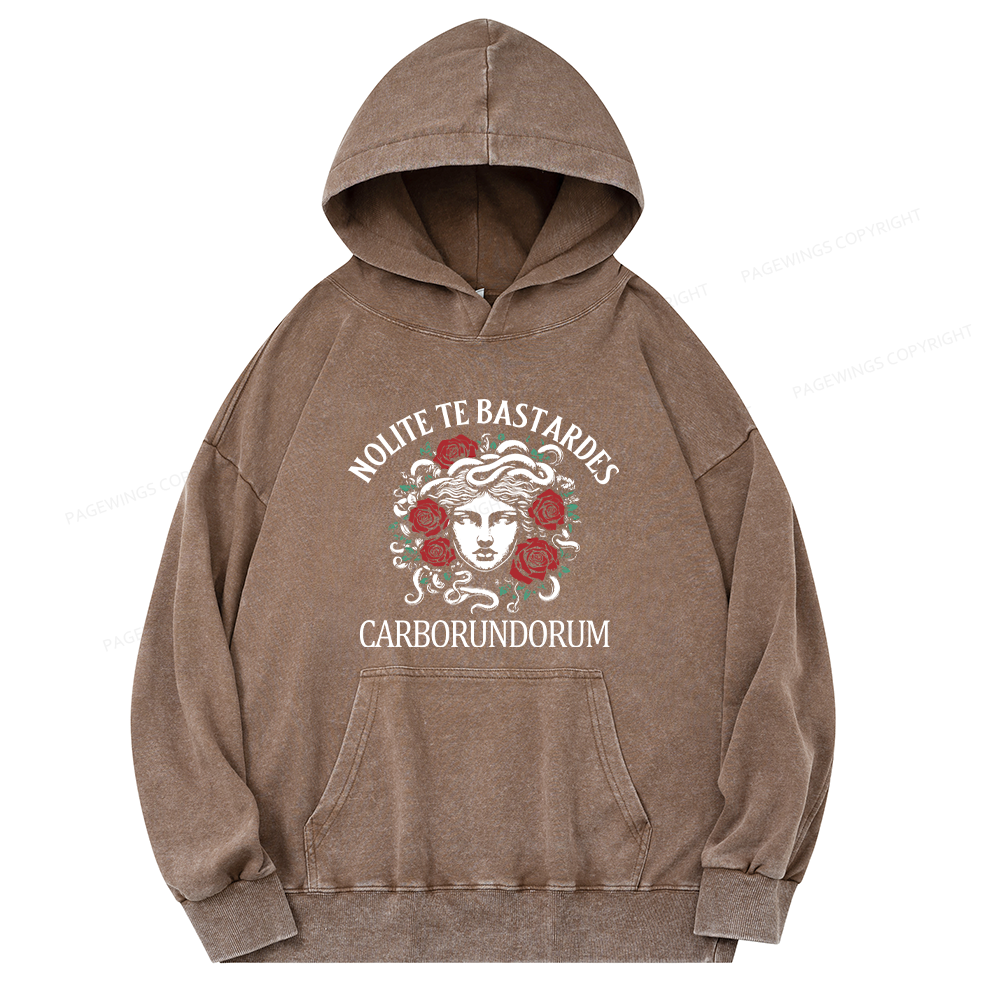 Pagewings Don't Let The Bastards Grind You Down Unisex Washed Hoodie