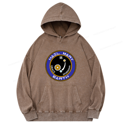 Pagewings Mission Patch Unisex Washed Hoodie