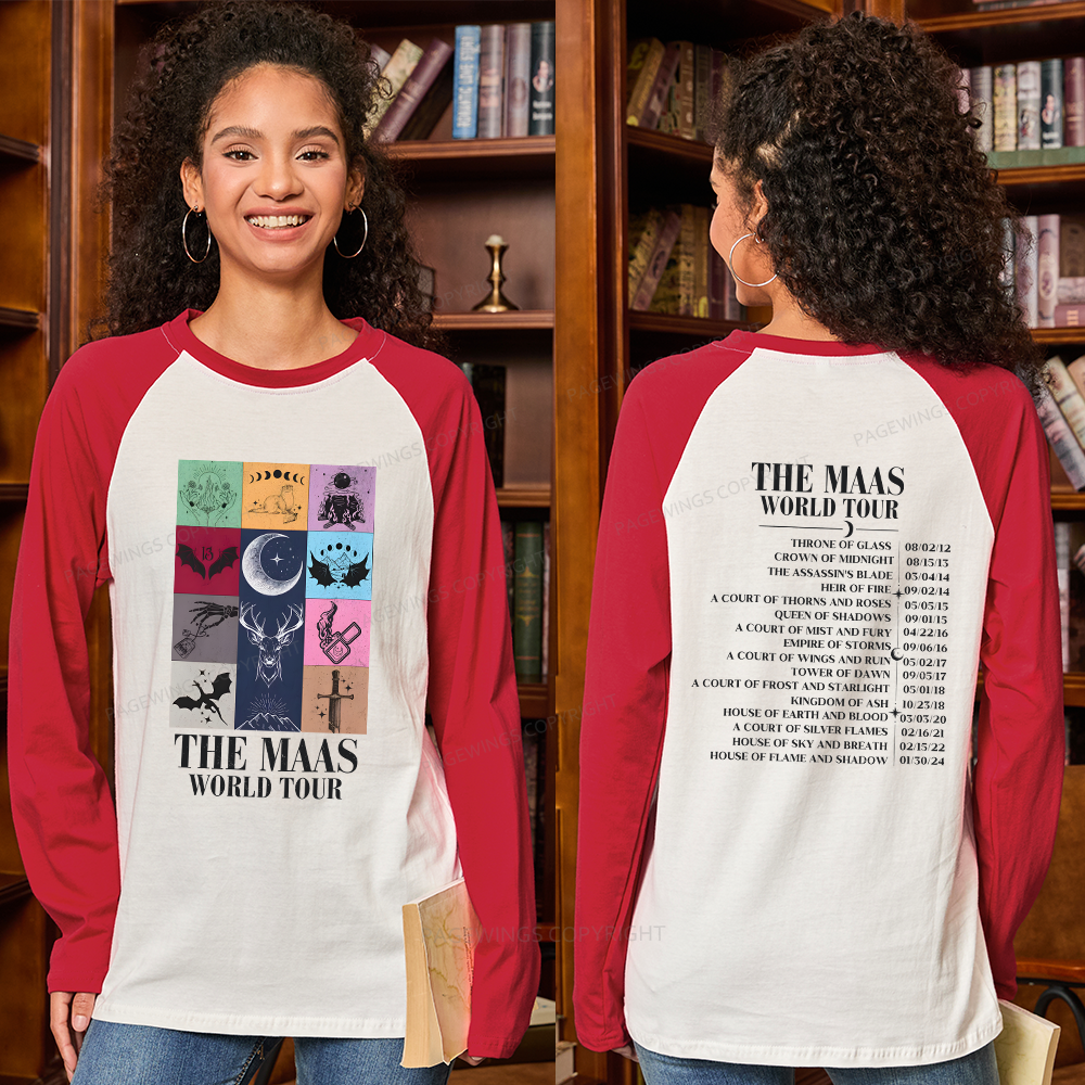 Pagewings World Tour Long Sleeve Raglan T-shirt