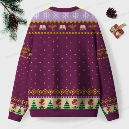 Pagewings Read Books Be Kind Unisex Ugly Knit Sweatshirt