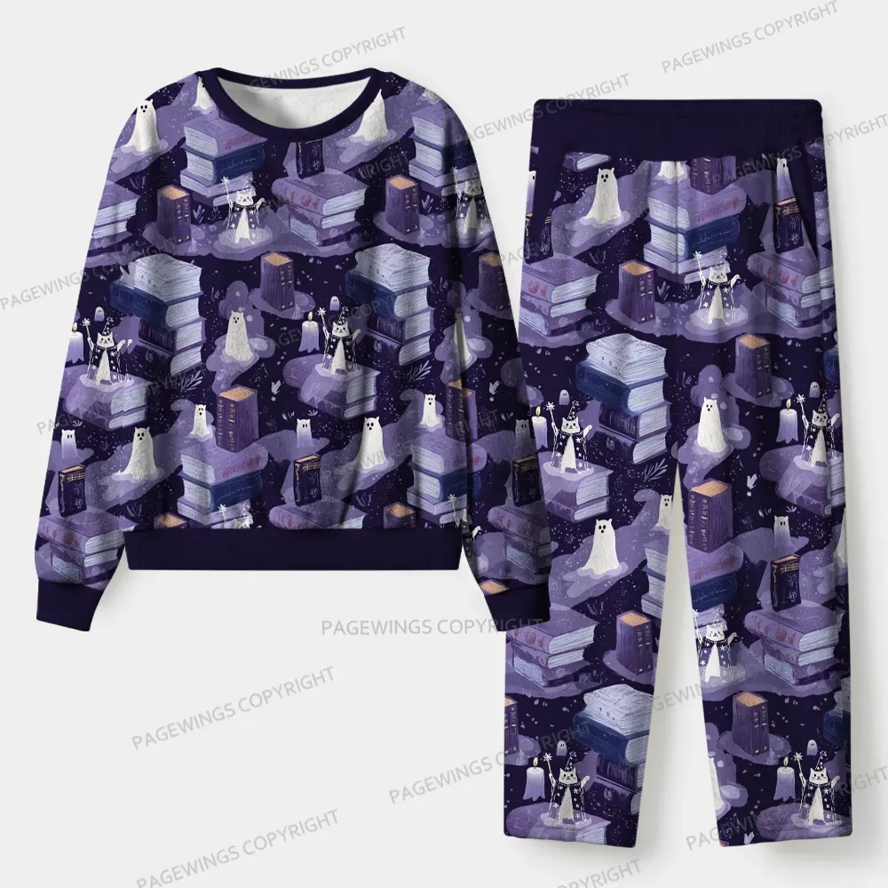 Pagewings Fantasy Reading Unisex Flannel Pajama Set