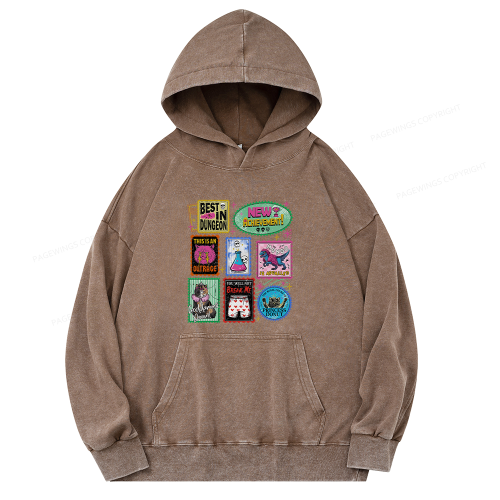 Pagewings New Achievement Unisex Washed Hoodie
