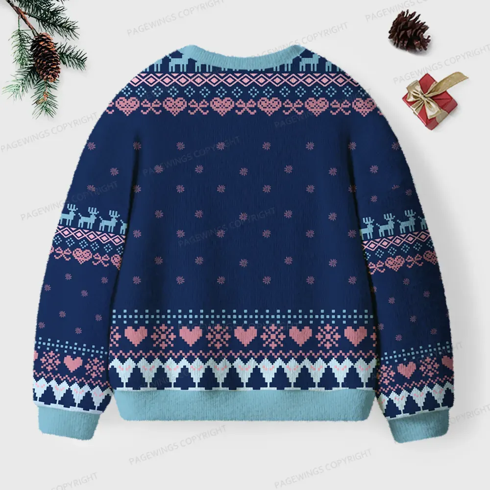 Pagewings Trans Rights Are Human Rights Unisex Ugly Knit Sweatshirt