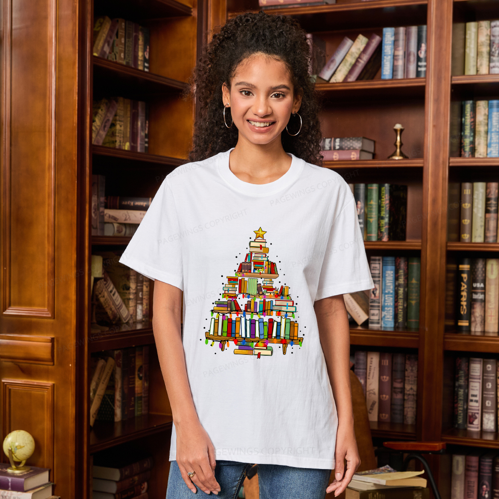 Pagewings Christmas Books Tree Unisex Classic T-shirt