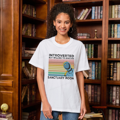 Pagewings Introverted But Willing to Discuss Sanctuary Moon Unisex Classic T-shirt