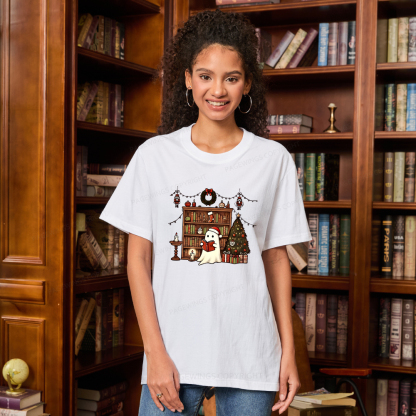 Pagewings Christmas Ghost Book Unisex Classic T-shirt