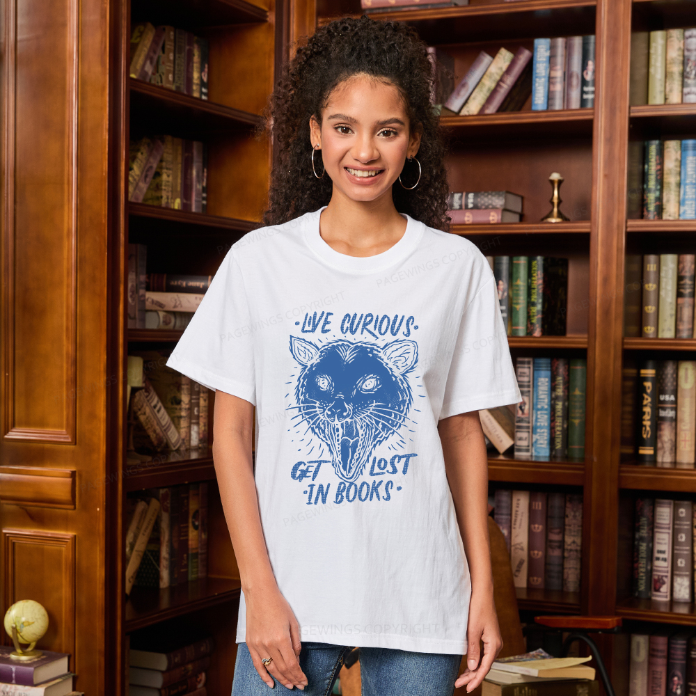 Pagewings Live Curious, Get Lost In Books Unisex Classic T-shirt