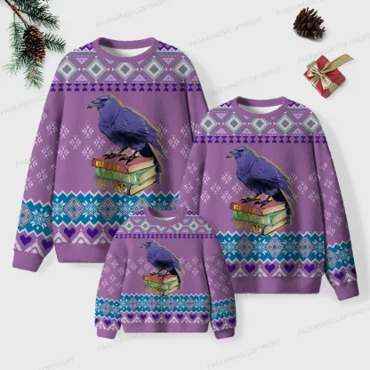 Pagewings Read Banned Books Unisex Ugly Knit Sweatshirt
