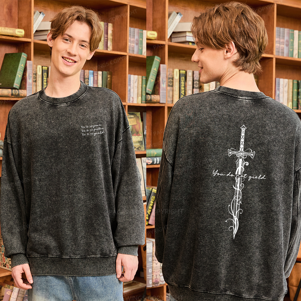 Pagewings You Do Not Yield Unisex Washed Sweatshirt